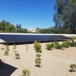 Ground-mounted solar panels in Paradise Valley