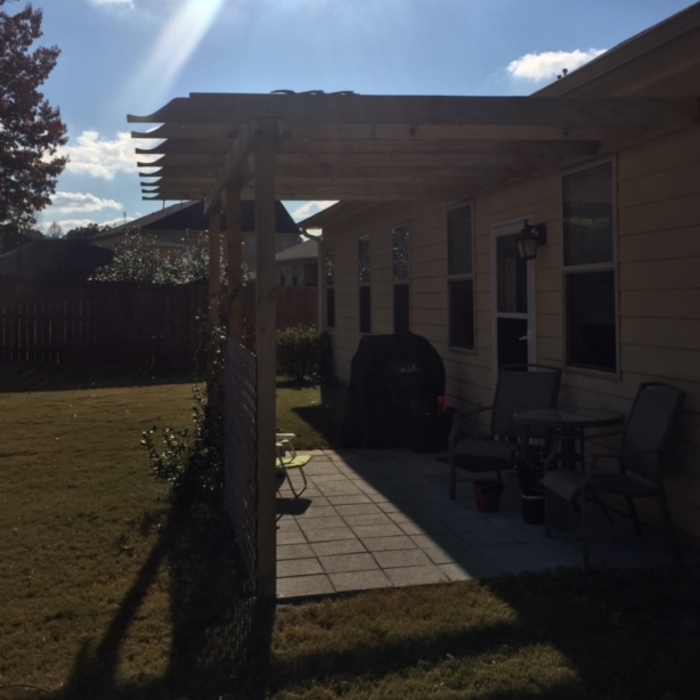 Paver patio with pergola