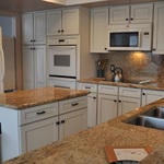 Contemporary Kitchen - Brown Cream Stainless Steel Step Can