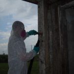 Lead Paint Removal On a Barn Door