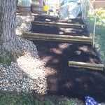 Sloped Backyard with Terraced Beds
