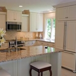 Natural lighting brings warmth to this kitchen