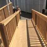Built handicap ramp and deck