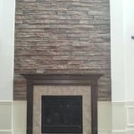 stone fireplace