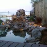 Artificial Rock Waterfall with natural rock