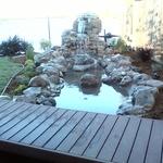 Koi Pond with custom bridge