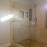 1/2" splash panel with towel bars