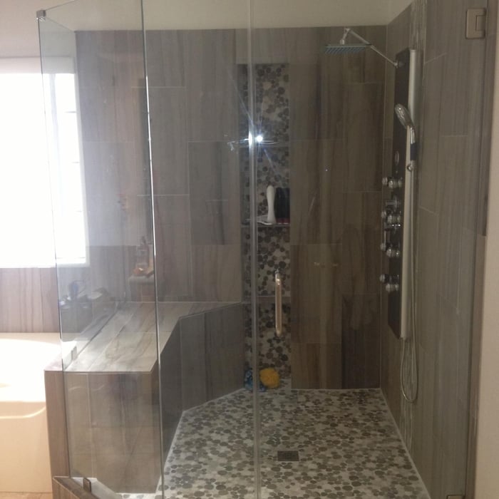 stunning 3/8" frameless shower