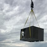 old unit coming off roof