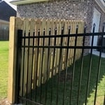 Wood and aluminum fence