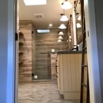 Installation of shower glass, lamps and mirrors