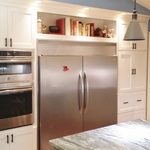 Blue Kitchen with custom cabinets