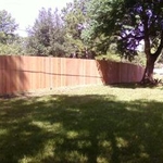 Six Foot Cedar Privacy Fence With Rot Board