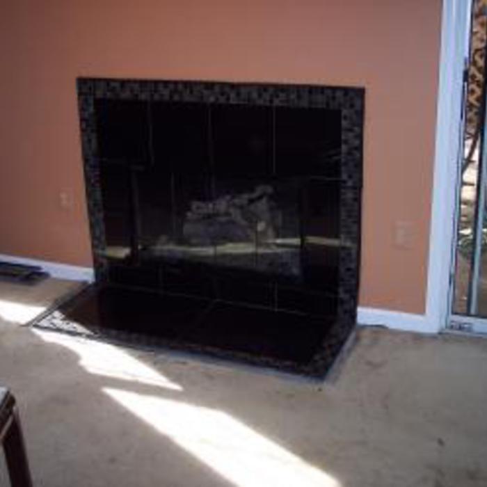 Granite fire place