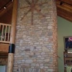 River Rock Fireplace