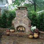 Traditional Fireplace - Stone Earthy Stone Brick Fire Place Hearth