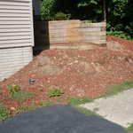 job start, shrubs previously removed