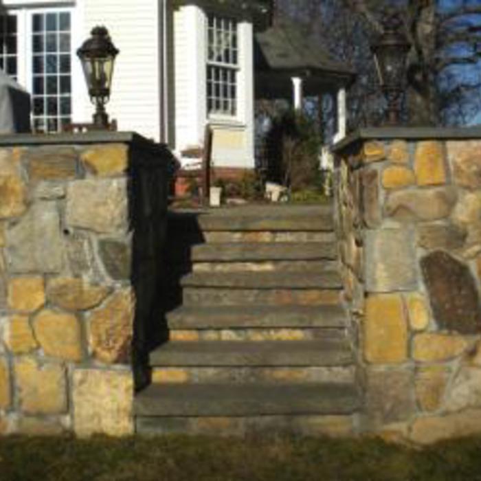 Blue stone steps