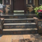 Blue stone steps