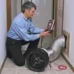Duct blaster is used to measure duct efficiency.