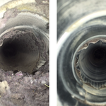 Leawood dryer vent before and after