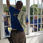 Window Cleaning a Historic Residence.