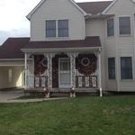 After, new stone facade in front
