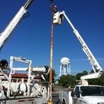 Replacing light pole