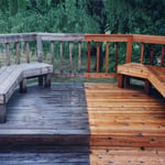 Revitalizing a gray weathered deck