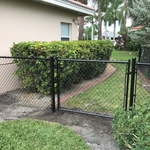 4'h Tall Black Chain Link with Single Gate