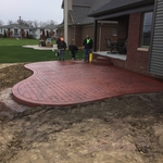 Cobble stone patio