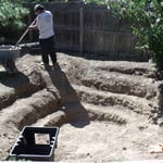 Before- waterfeature with pond