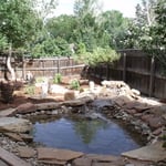 After-waterfeature with pond