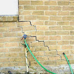 Crack at water spout