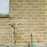 Crack at water spout