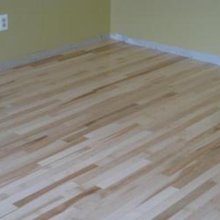 Prefinished Maple floor installation