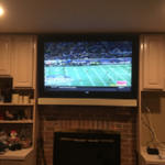 TV Mounted Over Fireplace