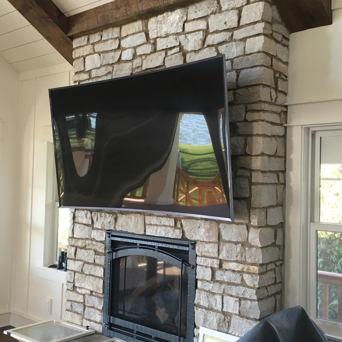 Side View of Mounted TV