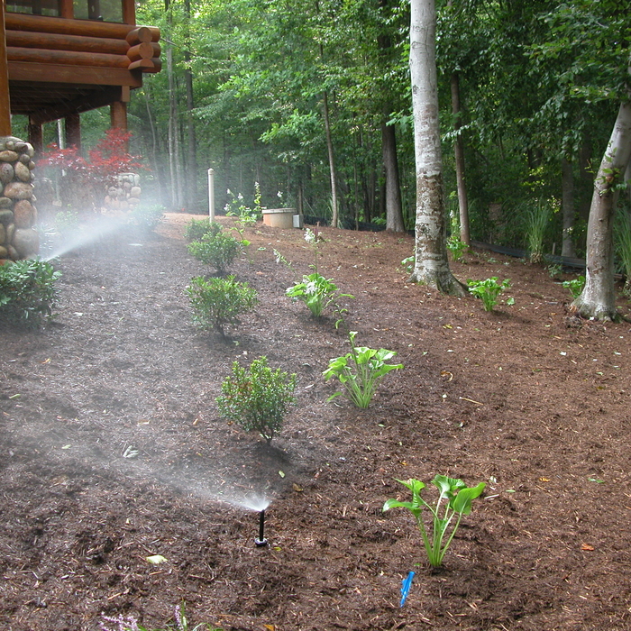 Mist heads in plantings