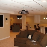 Finished basement w/home theater