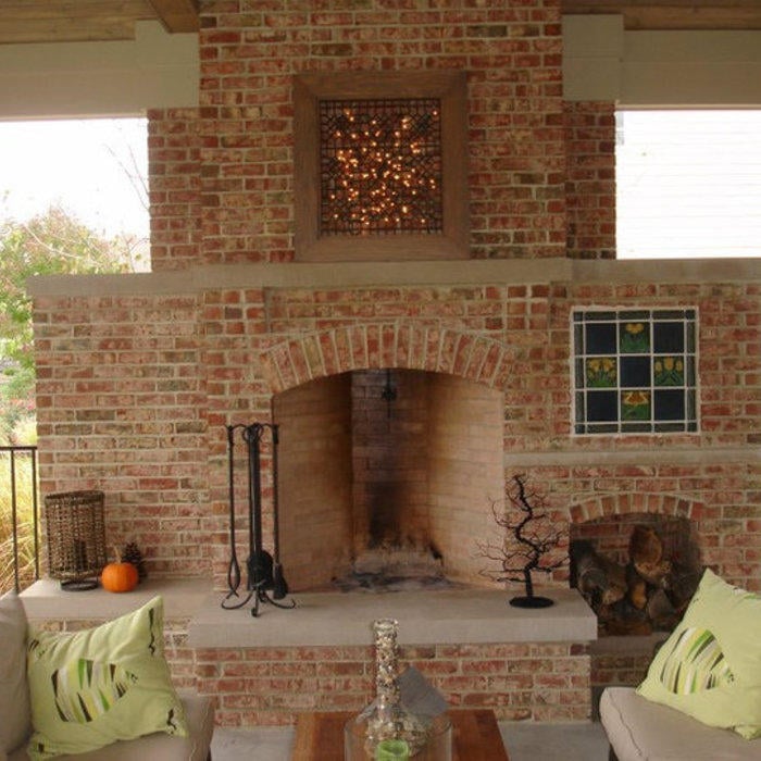 Porch Addition w/outdoor fireplace