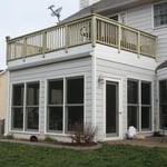 Sunroom with deck on top