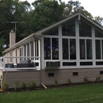 4 SEASON ALL VIEW GABLE SUNROOM WITH A SWIM SPA