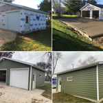 New Construction Garage Insulated Siding