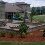 KNEE WALL AND GAS FIRE PIT