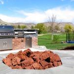 Fire pit, outdoor kitchen, inground trampoline