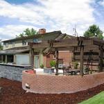 Pergola, outdoor kitchen