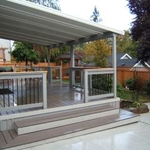 composite deck w/wood tri