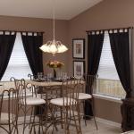 Traditional Dining Room - Tan Cozy Small Dark Wood Elegant Credenza