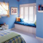 Eclectic Bedroom Fun Blue Yellow Window Treatments